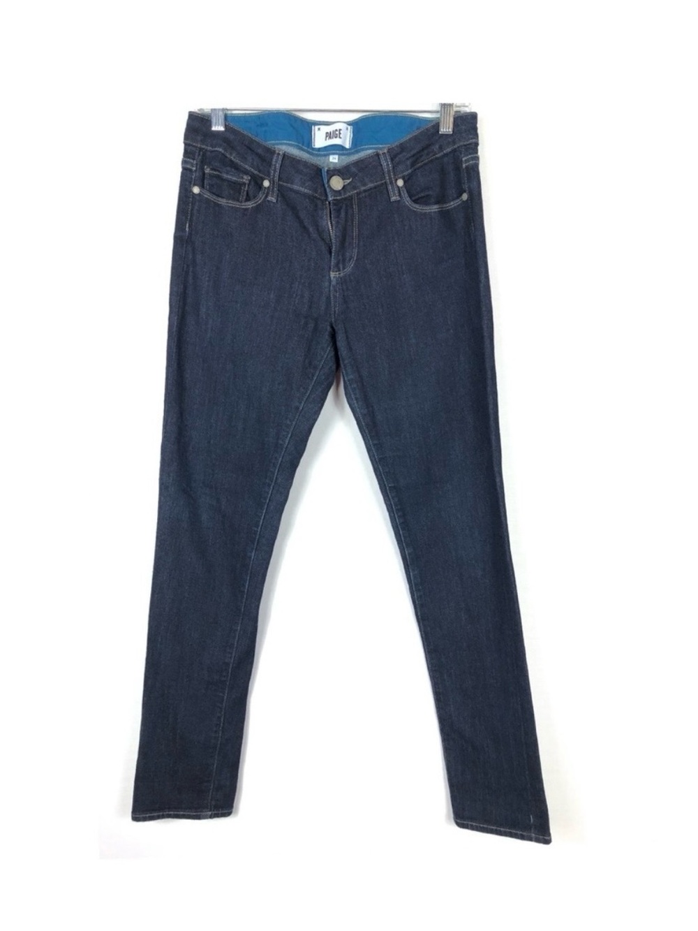 PAIGE Skyline Ankle Peg Skinny Dark Wash Jeans for Women Size 29 - Picture 2 of 7
